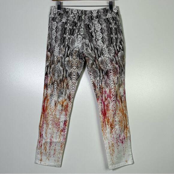 Haute Hippie Embellished Ombre Snakeprint Skinny Crop Jeans Size 26 - Picture 4 of 7